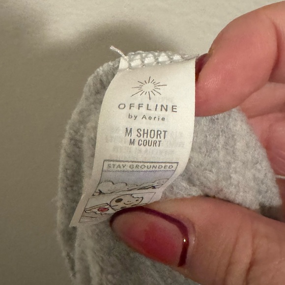 Aerie OFFLINE By Aerie OTT Fleece Super Wide Leg Pant Heather Gray - Picture 5 of 6